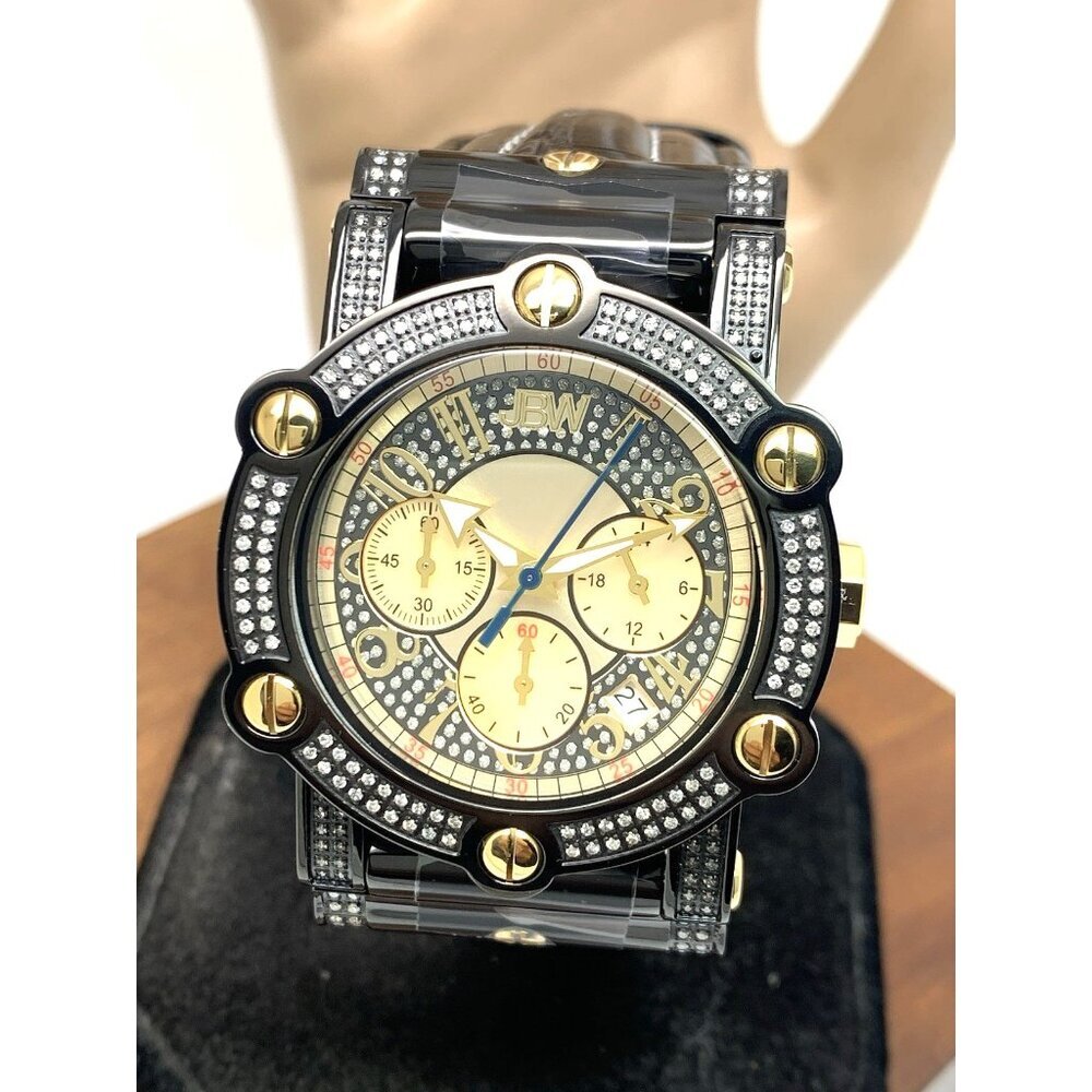 JBW Men's Watch JB-6215-10B 10 YR Anniversary Phantom 1.96ctw Diamond Quartz